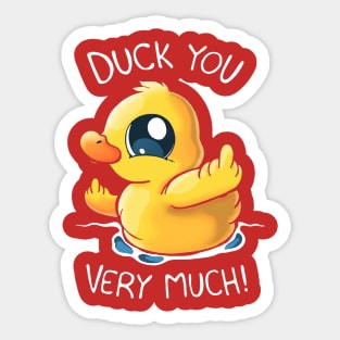 Duck You Sticker